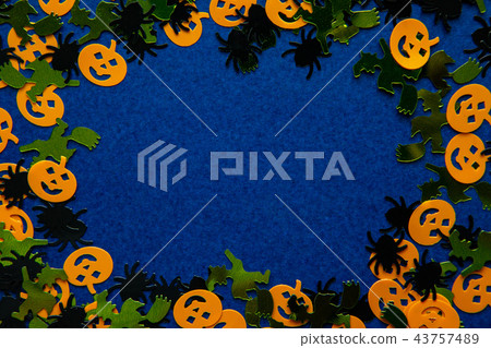 Halloween frame dark blue Halloween frame dark blue 43757489