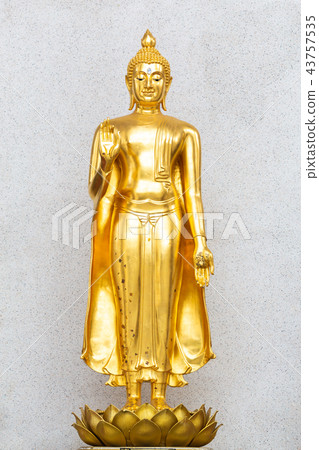 Standing Golden Buddha Standing Golden Buddha 43757535