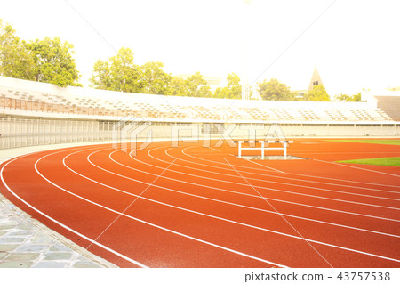 The Red Running Track 43757538