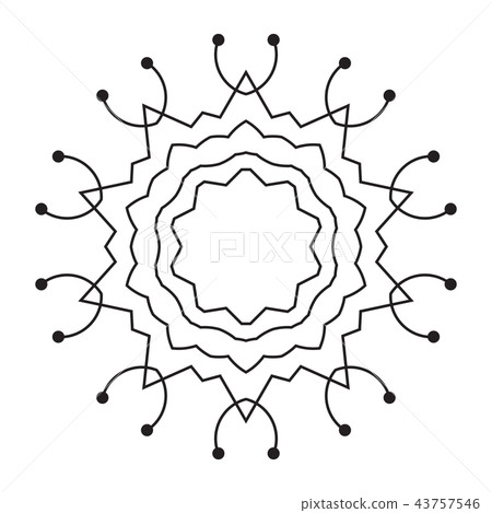 Snowflake Thin Line Icon Isolated Snowflake Thin Line Icon Isolated 43757546
