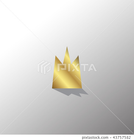 Golden Crown Icon In Flat Style Golden Crown Icon In Flat Style 43757582