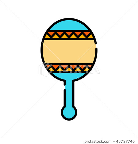 Rattle LineColor illustration - Stock Illustration [43757746] - PIXTA