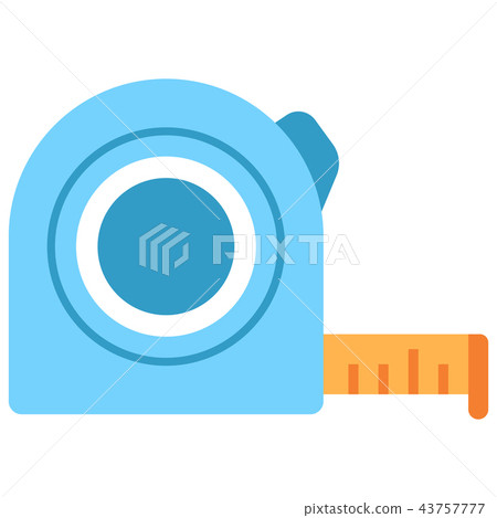 Measuring Tape Flat Icon - Stock Illustration [43757777] - PIXTA