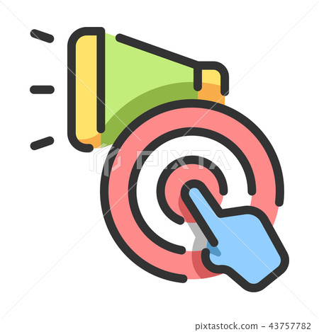 Call to action LineColor illustration Call to action LineColor illustration 43757782