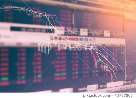 graph of stock market bitcoin trading 43757805