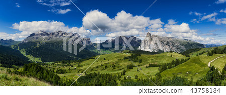 Dolomites mountains landscape Dolomites mountains landscape 43758184