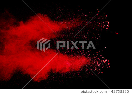 abstract red dust splattered on black background abstract red dust splattered on black background 43758330