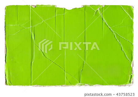 Green corrugated cardboard 43758523
