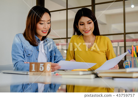 Business casual adviser analyzing financial 43759757