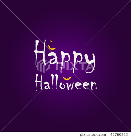 Happy Halloween vector lettering. Happy Halloween vector lettering. 43760223