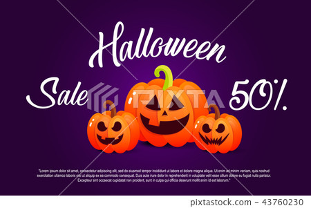 Pumpkin and halloween. Banner sale for holiday Pumpkin and halloween. Banner sale for holiday 43760230