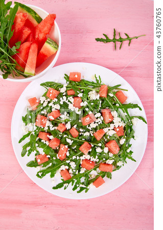 Fresh summer watermelon salad Fresh summer watermelon salad 43760765