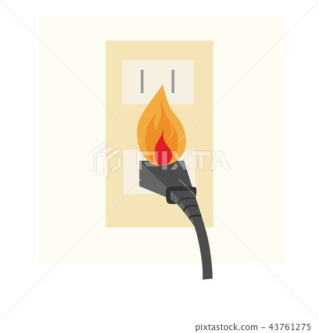 Illustration that fires from outlet 43761275
