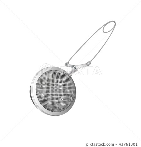 Realistic Tea strainers. Silver object isolated 43761301