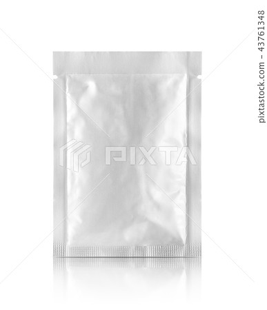aluminum foil sachet isolated on white background aluminum foil sachet isolated on white background 43761348