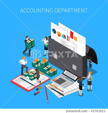 Accounting Department Isometric Composition Accounting Department Isometric Composition 43761821