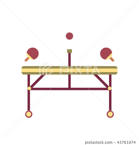 Table Tennis Flat Icon 43761874