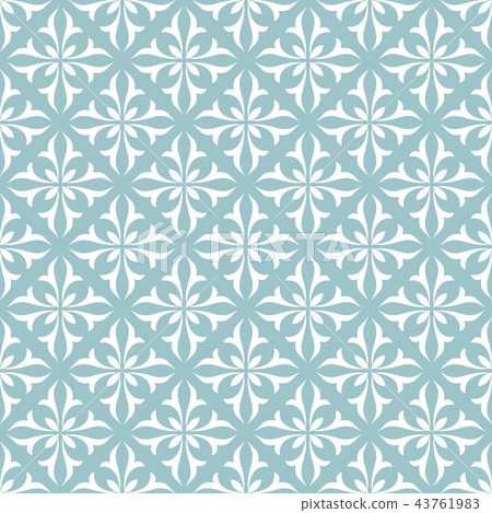 Seamless abstract floral pattern. blue and white 43761983