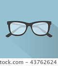 glasses flat icon for web design 43762624