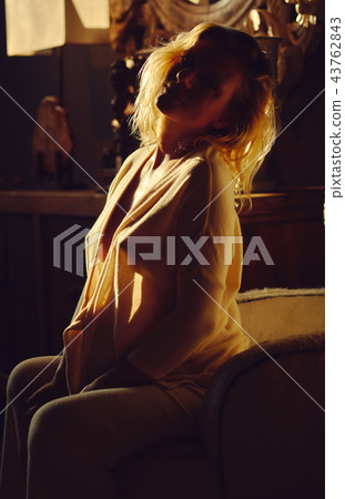 Sensual pregnant woman at home Sensual pregnant woman at home 43762843