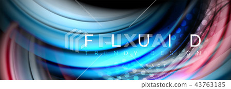 Flowing glowing color motion concept, trendy abstract layout template for business or technology Flowing glowing color motion concept, trendy abstract layout template for business or technology 43763185