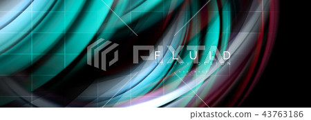 Flowing glowing color motion concept, trendy abstract layout template for business or technology Flowing glowing color motion concept, trendy abstract layout template for business or technology 43763186