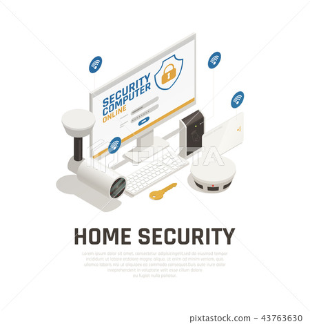 Home Security Design Concept - Stock Illustration [43763630] - PIXTA