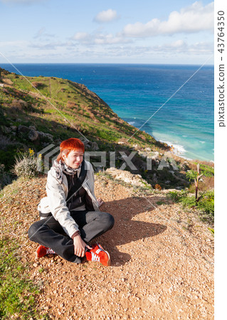 Happy smiling redhead women, Gozo, Malta Happy smiling redhead women, Gozo, Malta 43764350