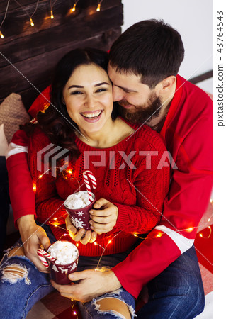 New year mood, cacao marshmallow, happy together New year mood, cacao marshmallow, happy together 43764543
