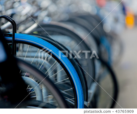 a lot of bikes on parking in Amsterdam 43765909