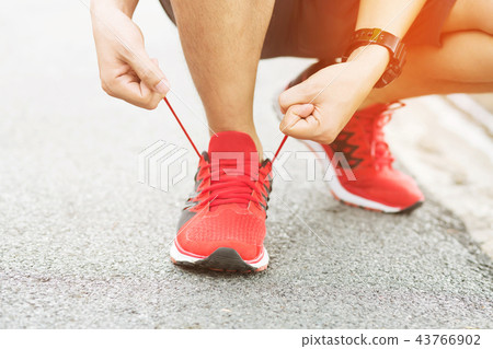 Running shoes. Barefoot running shoes closeup. Running shoes. Barefoot running shoes closeup. 43766902