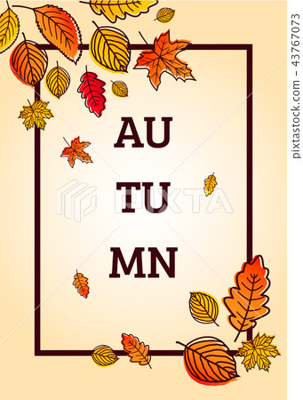 Autumn Sale Background with Falling Autumn Leaves. Autumn Sale Background with Falling Autumn Leaves. 43767073