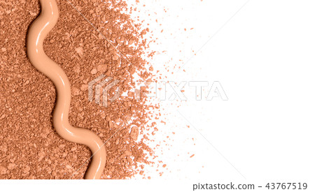 foundation on face powder isolated on white 43767519