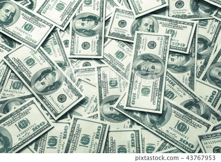 one hundred dollars banknotes 43767953