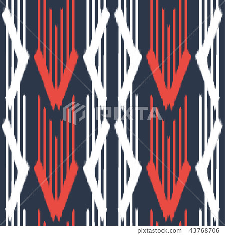 Ikat Seamless Pattern Design. Ethnic fabric. Ikat Seamless Pattern Design. Ethnic fabric. 43768706