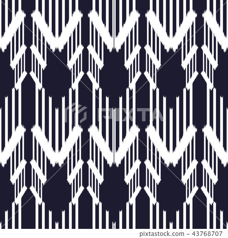 Ikat Seamless Pattern Design. Ethnic fabric. Ikat Seamless Pattern Design. Ethnic fabric. 43768707