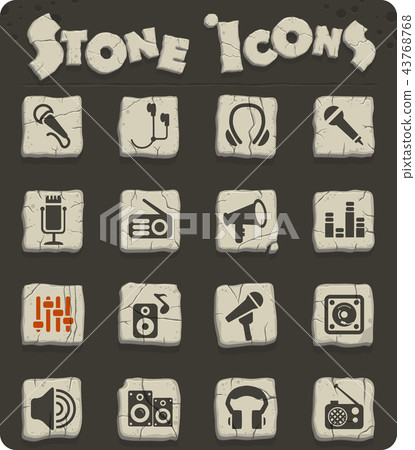 musical equipment icon set 43768768