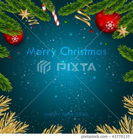 Christmas and Happy New Year Vector Background. Christmas and Happy New Year Vector Background. 43770135