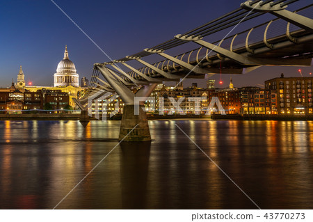 St paul cathedral with millennium bridge 43770273