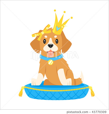 dog character in golden crown dog character in golden crown 43770309
