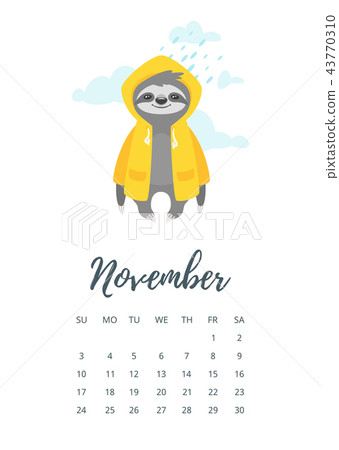 November 2019 year calendar page November 2019 year calendar page 43770310