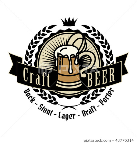 Beer label or bar logo Beer label or bar logo 43770314