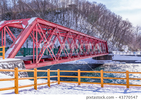 在北海道的Shikotsu湖在冬天 43770547