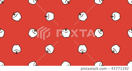 apple seamless pattern fruit vector isolated - Stock Illustration ...