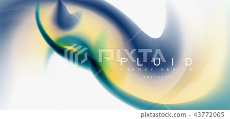 Fluid flowing wave abstract background 43772005