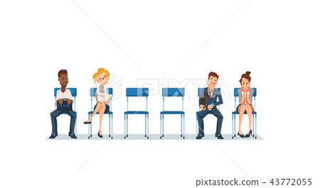 Job Interview and Recruiting. Vector Illustration. Job Interview and Recruiting. Vector Illustration. 43772055