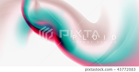 Fluid flowing wave abstract background 43772083