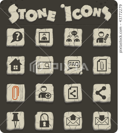 Forum Interface Icon Set Stock Illustration 43772279 Pixta