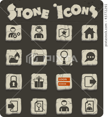 Forum Interface Icon Set Stock Illustration 43772291 Pixta