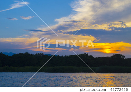 Sagawa River at dusk 43772436